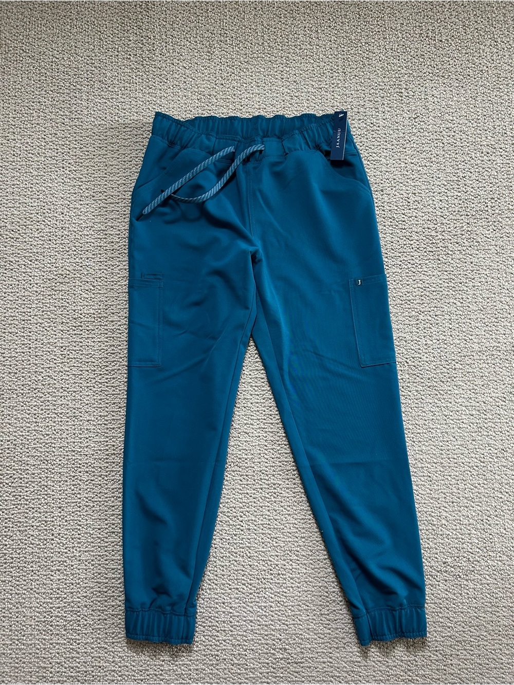 JAANUU Jogger Scrub Pants- Caribbean Blue